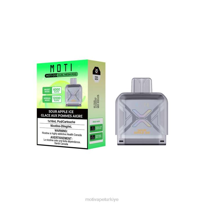 ekşi elmalı buz 000H88 - Moti vape for sale MOTI Go Pro tek kullanımlık kapsül