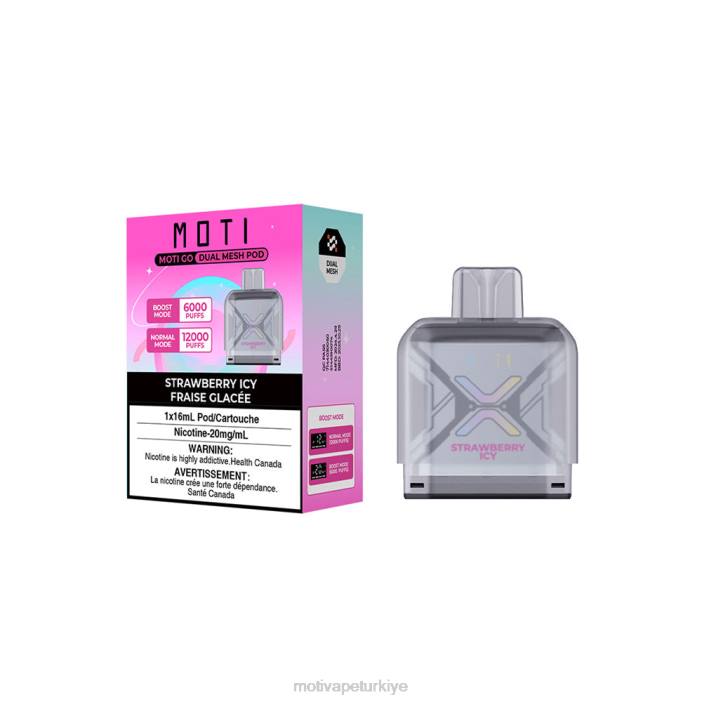 çilek buzlu 000H95 - Moti vape amazon MOTI Go Pro tek kullanımlık kapsül