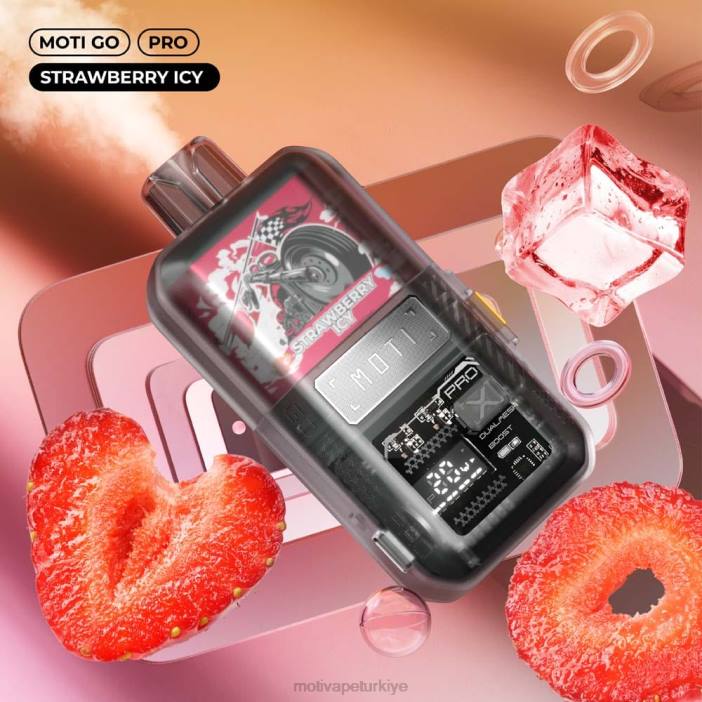 çilek buzlu 000H22 - Moti elektronik sigara MOTI Go Pro tek kullanımlık elektronik sigara (%5, 12000 nefes)