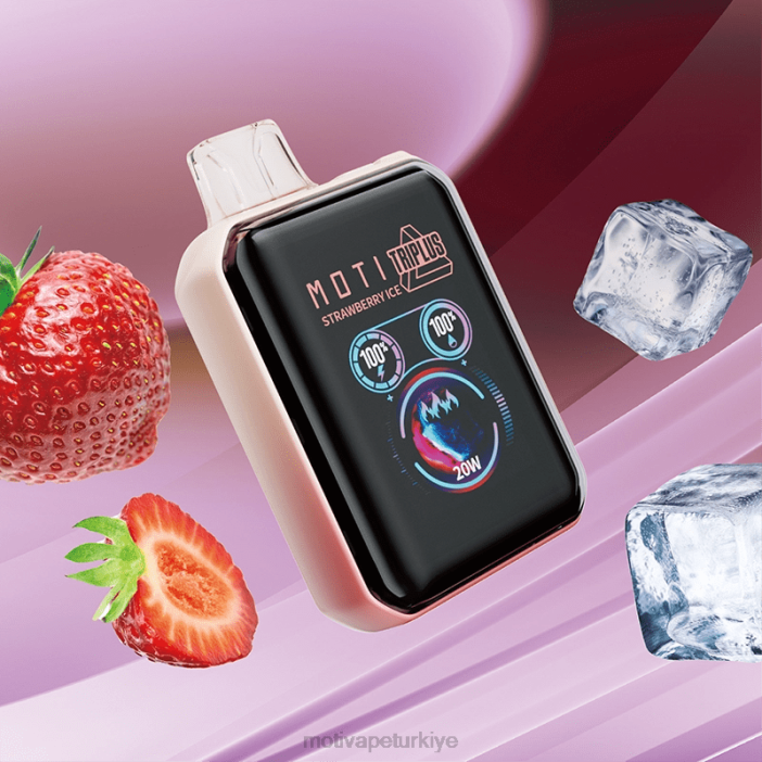 çilekli buz 000H9 - Moti vape Türkiye MOTI Triplus 20k tek kullanımlık elektronik sigara (%5, 20000 nefes)